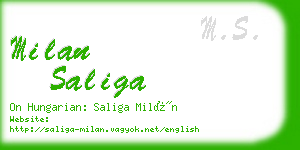 milan saliga business card